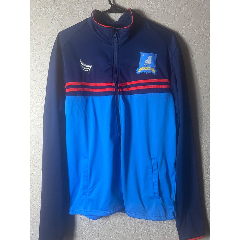 Ted Lasso AFC Richmond Track Jacket Full Zip Navy Blue Royal Blue Mens Medium